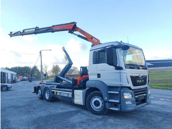 Camion ampliroll, Camion grue MAN TGS 26.420 ENGINE OVERHAUL!! Container + Palfinger PK16502: photos 3