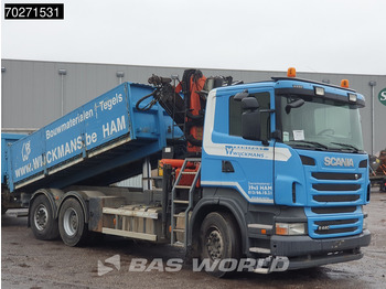 Camion plateau, Camion grue Scania R440 6X2 Palfinger PK16001 Crane Kran Lift+Lenkachse Euro 5: photos 4