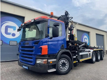 Camion grue Scania P380 LB 8x4*4 HNA Euro 5 - HIAB 211 E-3 Hipro Crane with remote control + Multilift XR26S61 Hooklift - Year 2009 - Km 336.501 !!: photos 3