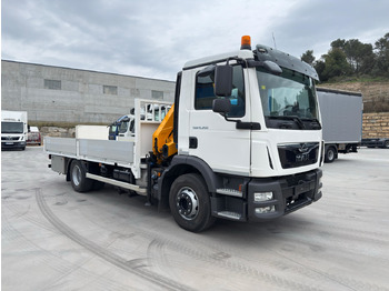 Camion plateau, Camion grue MAN 15.250 BL TGM E6 (Platform): photos 2