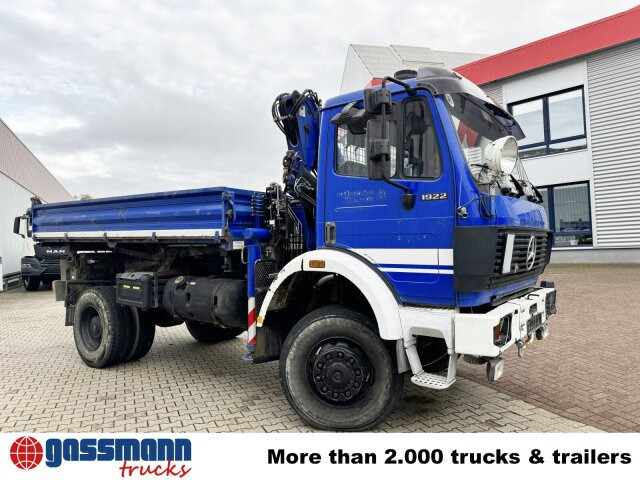 Camion benne, Camion grue Mercedes-Benz SK 1922 AK 4x4 mit Kran Atlas AK 60.1, EX-THW!: photos 8