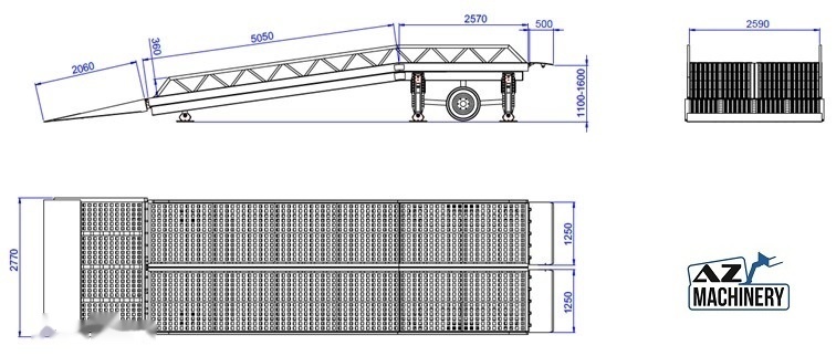 Rampe de chargement neuf AZ RAMP STAR-10-XL mobile loading ramp: photos 12