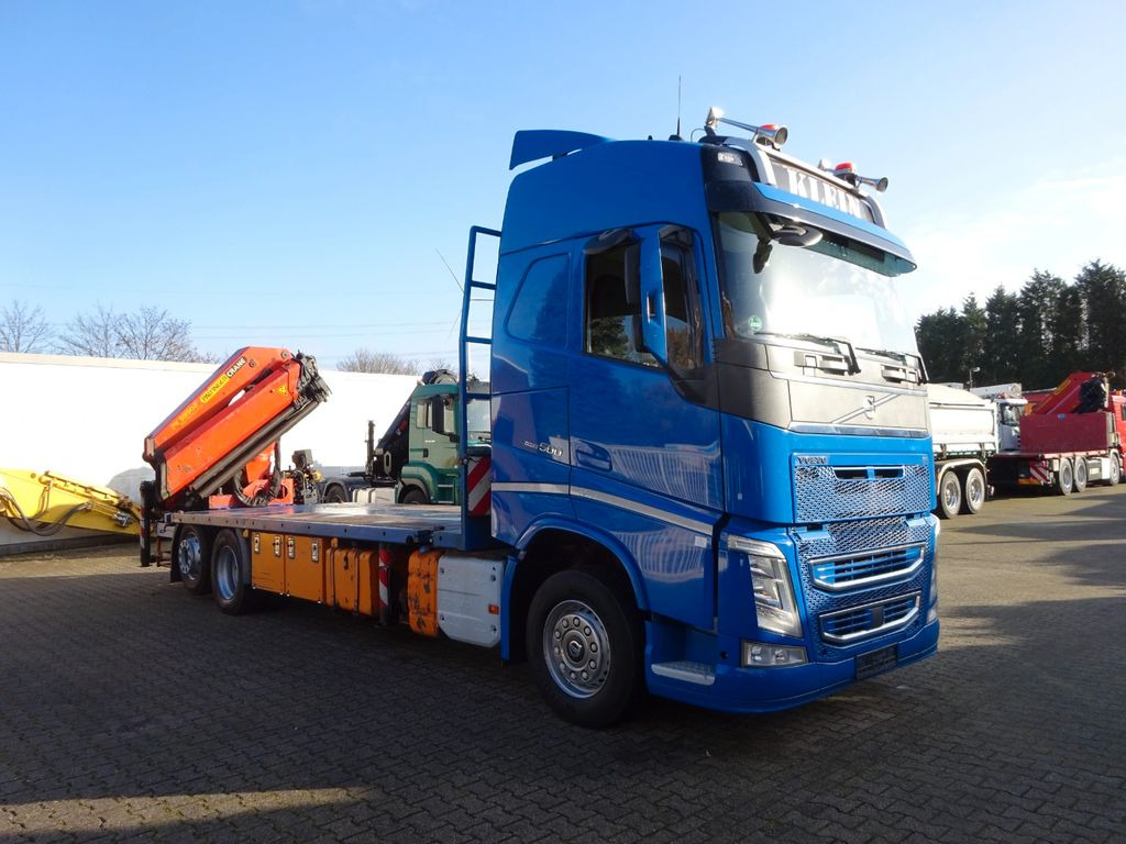 Camion grue, Camion plateau Volvo FH 500 Container Pritsche + PK 38502 Kran: photos 18