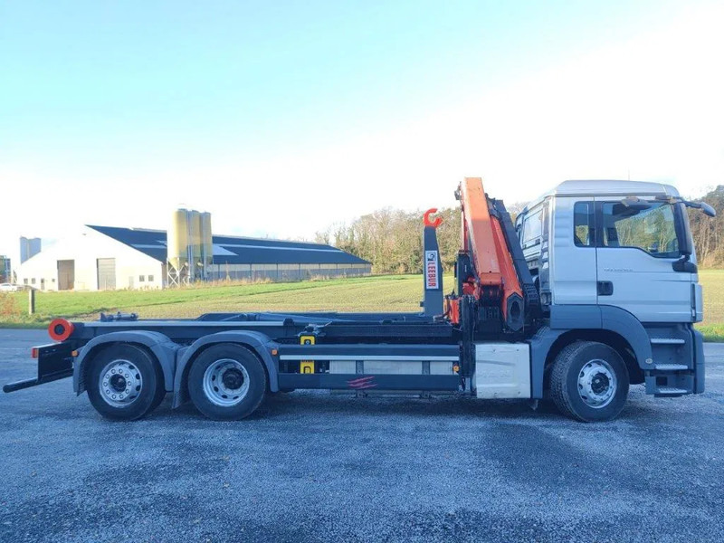 Camion ampliroll, Camion grue MAN TGS 26.420 ENGINE OVERHAUL!! Container + Palfinger PK16502: photos 11