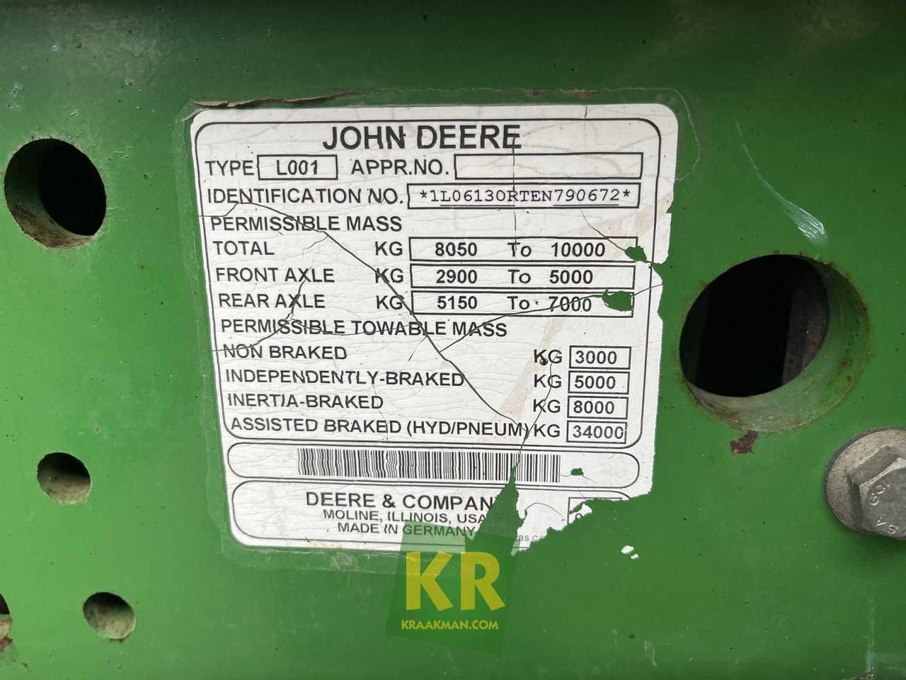 Tracteur agricole John Deere 6130R: photos 9