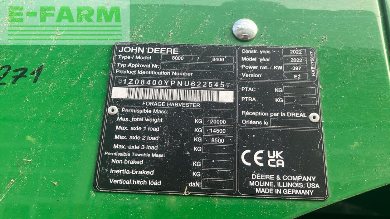 Ensileuse John Deere 8400i: photos 14