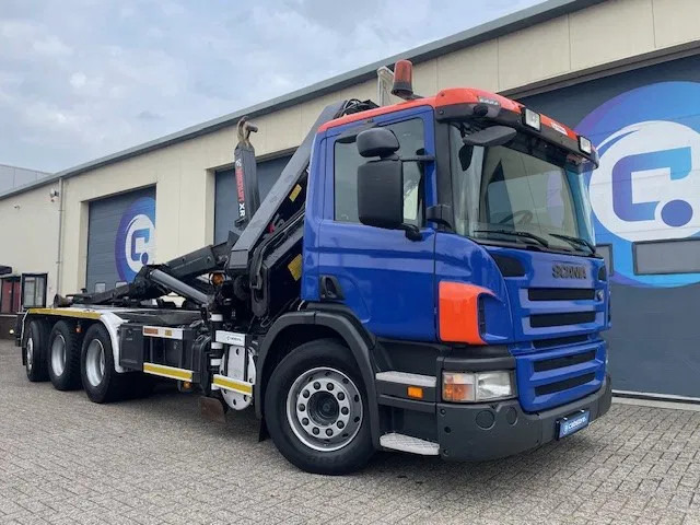 Camion grue Scania P380 LB 8x4*4 HNA Euro 5 - HIAB 211 E-3 Hipro Crane with remote control + Multilift XR26S61 Hooklift - Year 2009 - Km 336.501 !!: photos 6