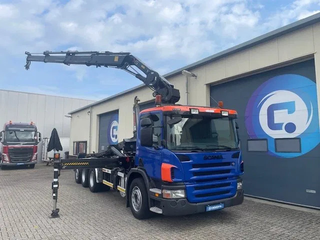 Camion grue Scania P380 LB 8x4*4 HNA Euro 5 - HIAB 211 E-3 Hipro Crane with remote control + Multilift XR26S61 Hooklift - Year 2009 - Km 336.501 !!: photos 8